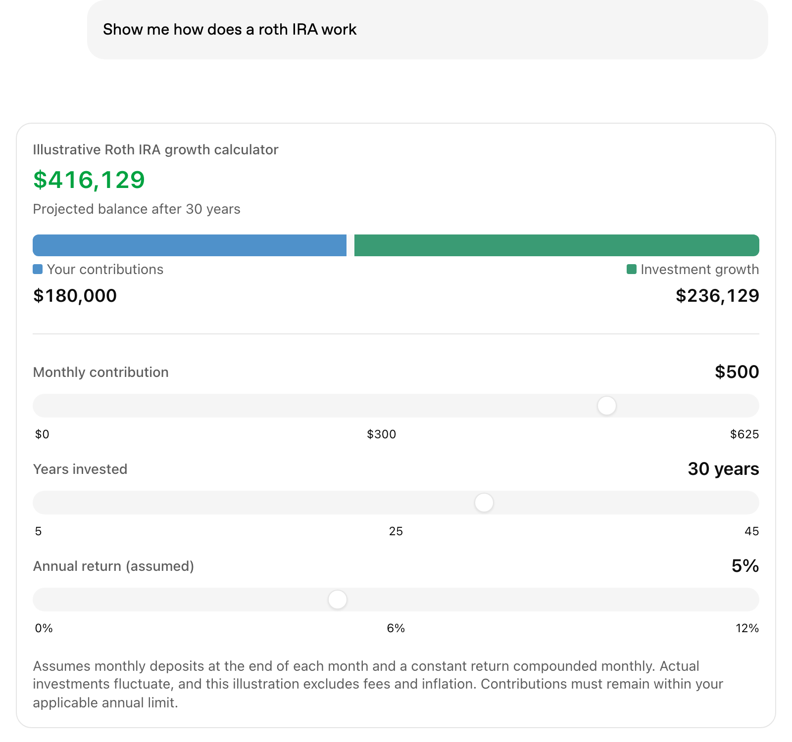 OpenAI's Roth IRA growth calculator